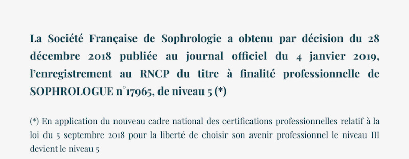Formation Au Titre De Sophrologue Rncp Par La S F S